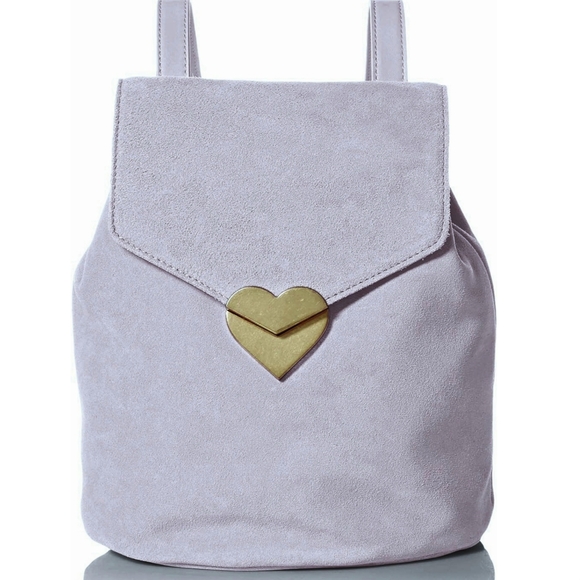 Dear Drew Mini Me Lavender Suede Backpack - Picture 1 of 11